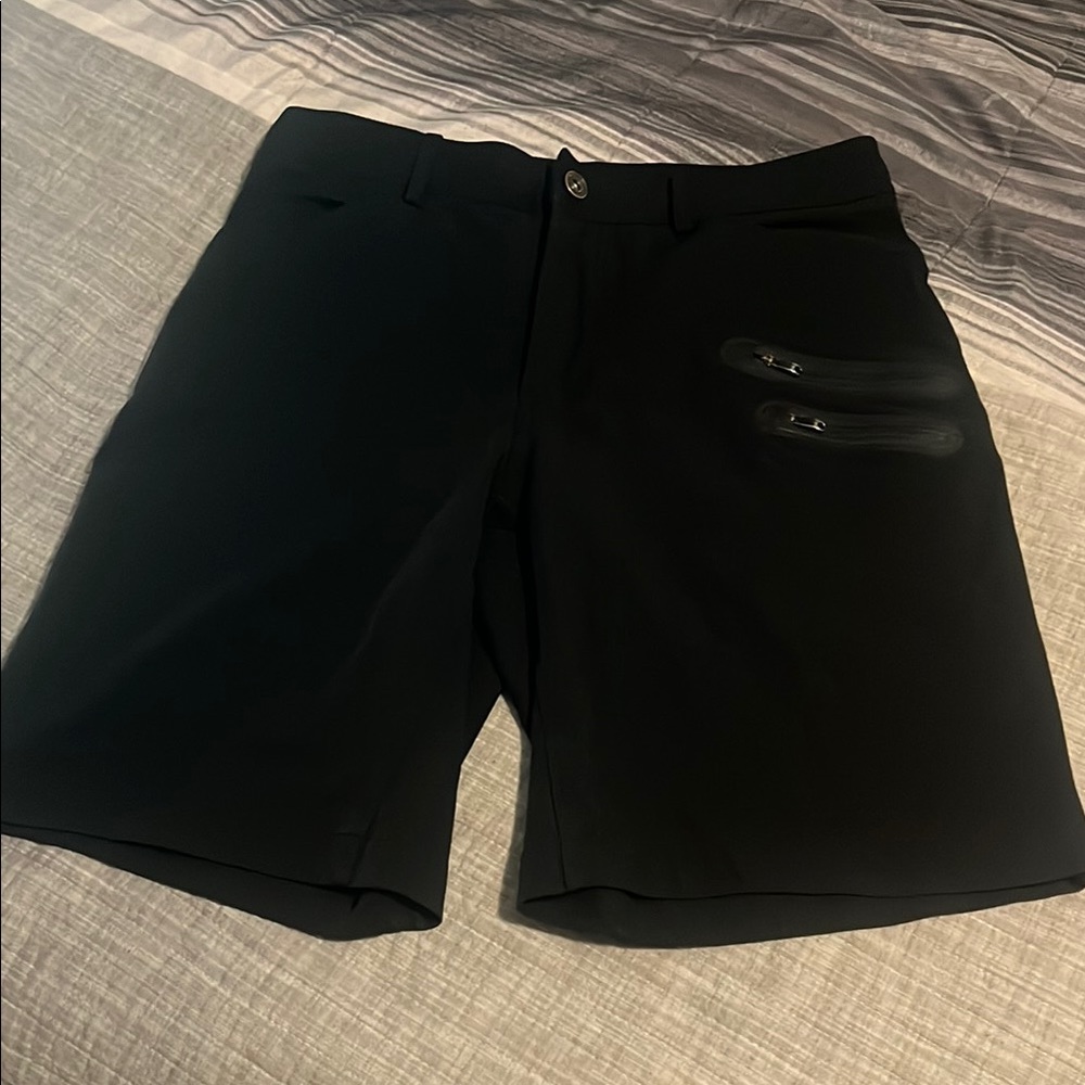 Lululemon Athletica Black Flat Front Shorts